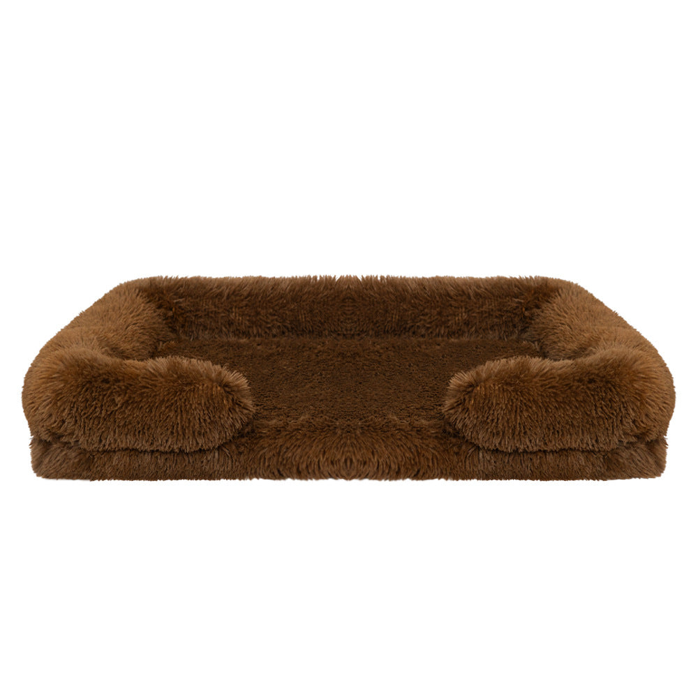 Plush ortopedisk couch hundeseng