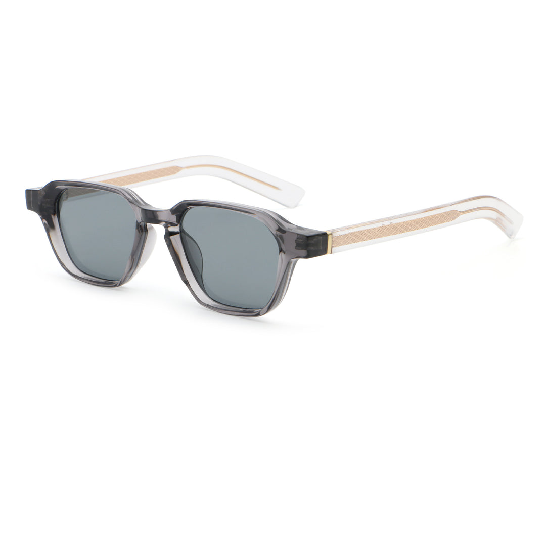 Dame solbrille i spesielt design med kantede glass Skanto