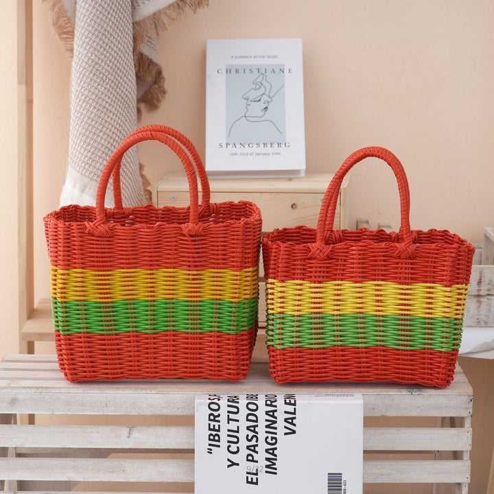 Håndlaget kurvveske med stilig design Skanto