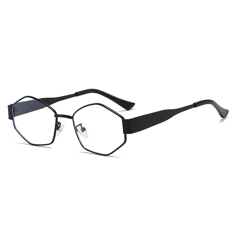 Dame moteriktig solbrille i elegant sekskant-design Skanto