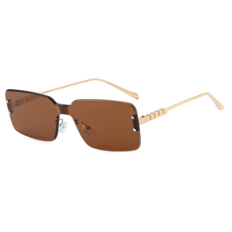 Women's modern rectangular sunglasses with stylish metal frame Skanto