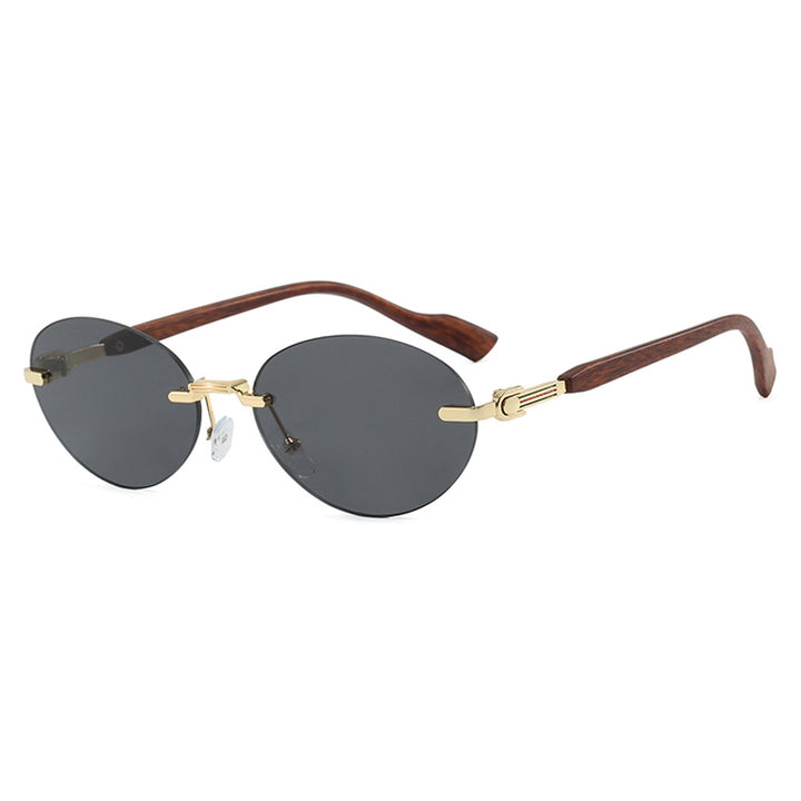 Women's Fashionable Sunglasses in Elegant Retro Style with High-Quality Lenses and Wood Details Skanto