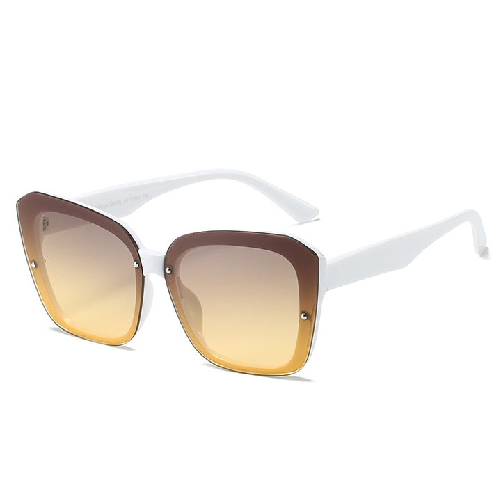 Damer oversized kvadratisk solbrille med sofistikert ramme Skanto