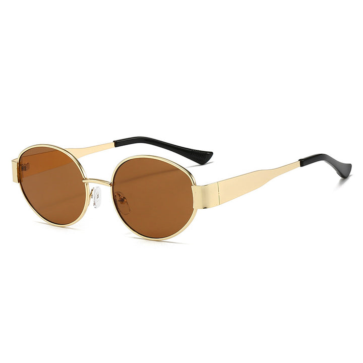 Dame Vintage solbrille i ovalt design Skanto