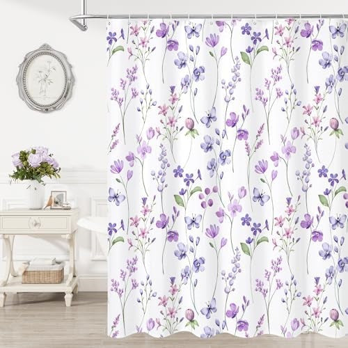 Blomstertrykk dusjkappe Skanto
