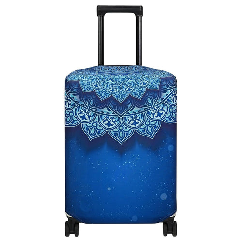 Unisex nan elastisk koffertrekk med mandala-motiv, debarbeskyttelse for teleskophåndtak og hjul Skanto