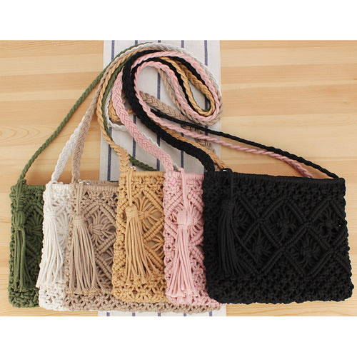 Hand-manipulated macrame shoulder bag Skanto