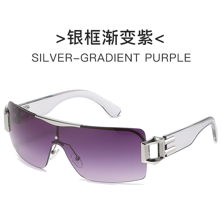 Damer futuristisk solbrille med elegant gjennomsiktig ramme Skanto