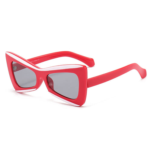 Damer Modische Cat-Eye-solbriller med bred ramme Skanto