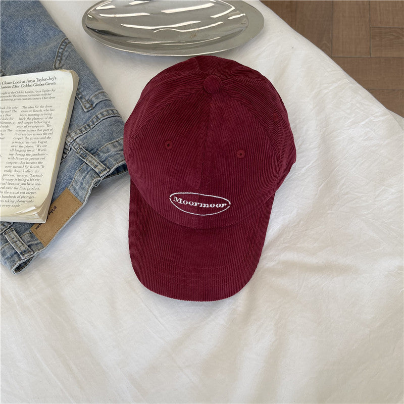 Kvinnens uformelle kordfløyels baseballcaps Skanto
