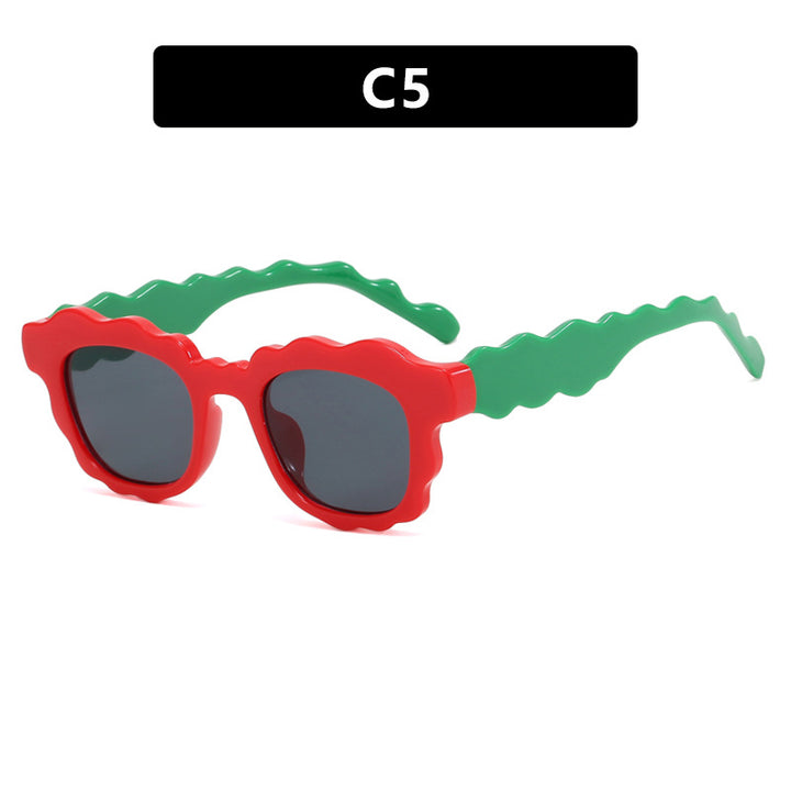 Women's fashionable sunglasses with wave frame Skanto