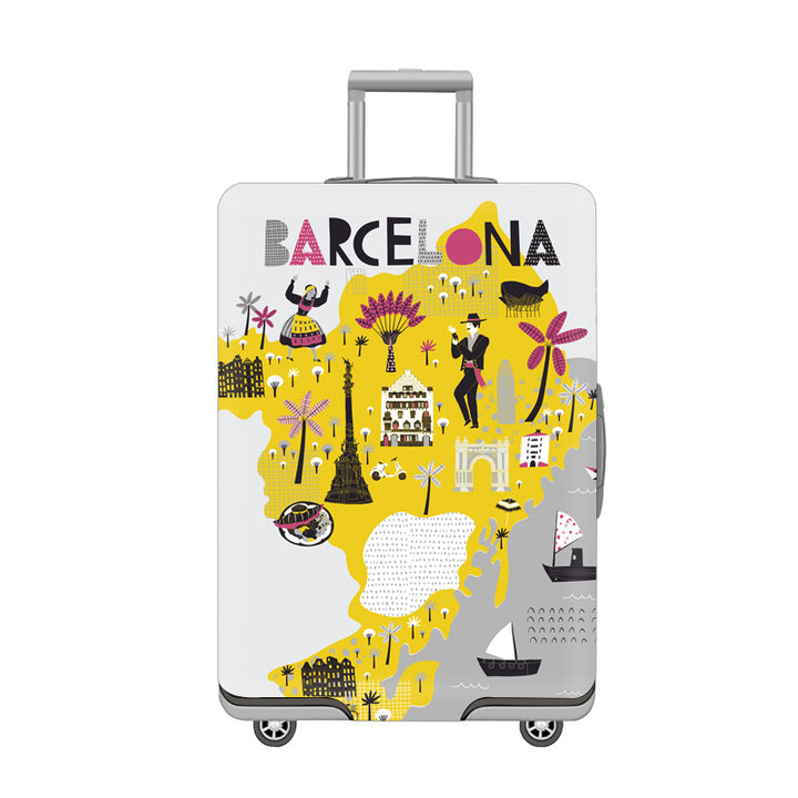 Cartoon Cat Design Hard Shell Luggage Skanto