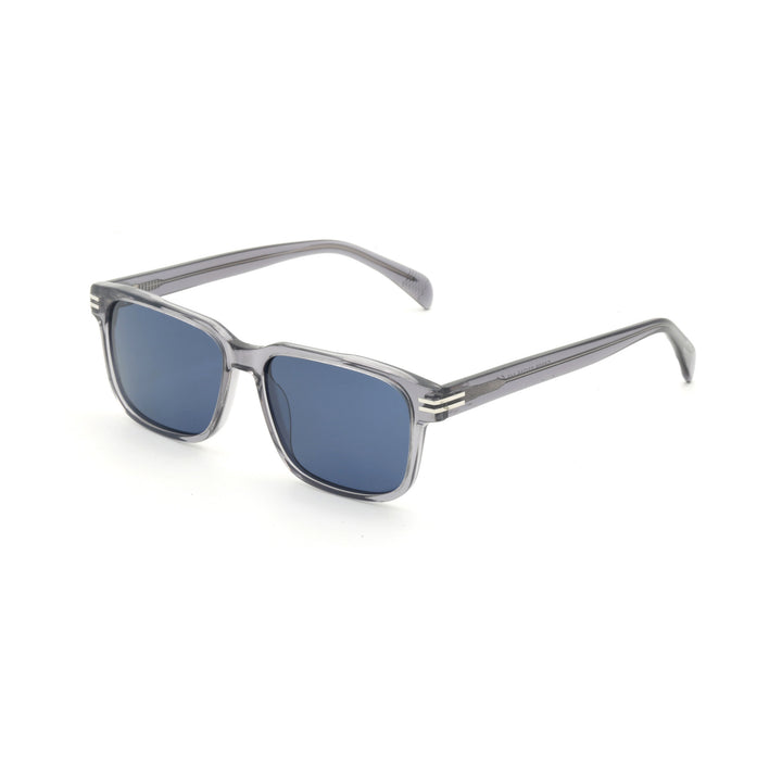 Dame moteriktig solbrille med transparent ramme og grønne glass Skanto