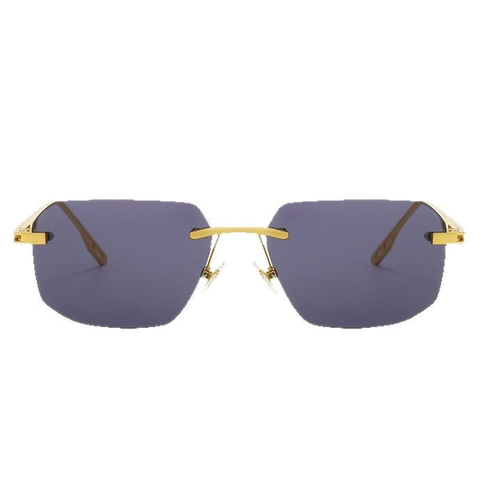 Dame moteriktig halvrammebrille med elegant metall- og plastmix Skanto