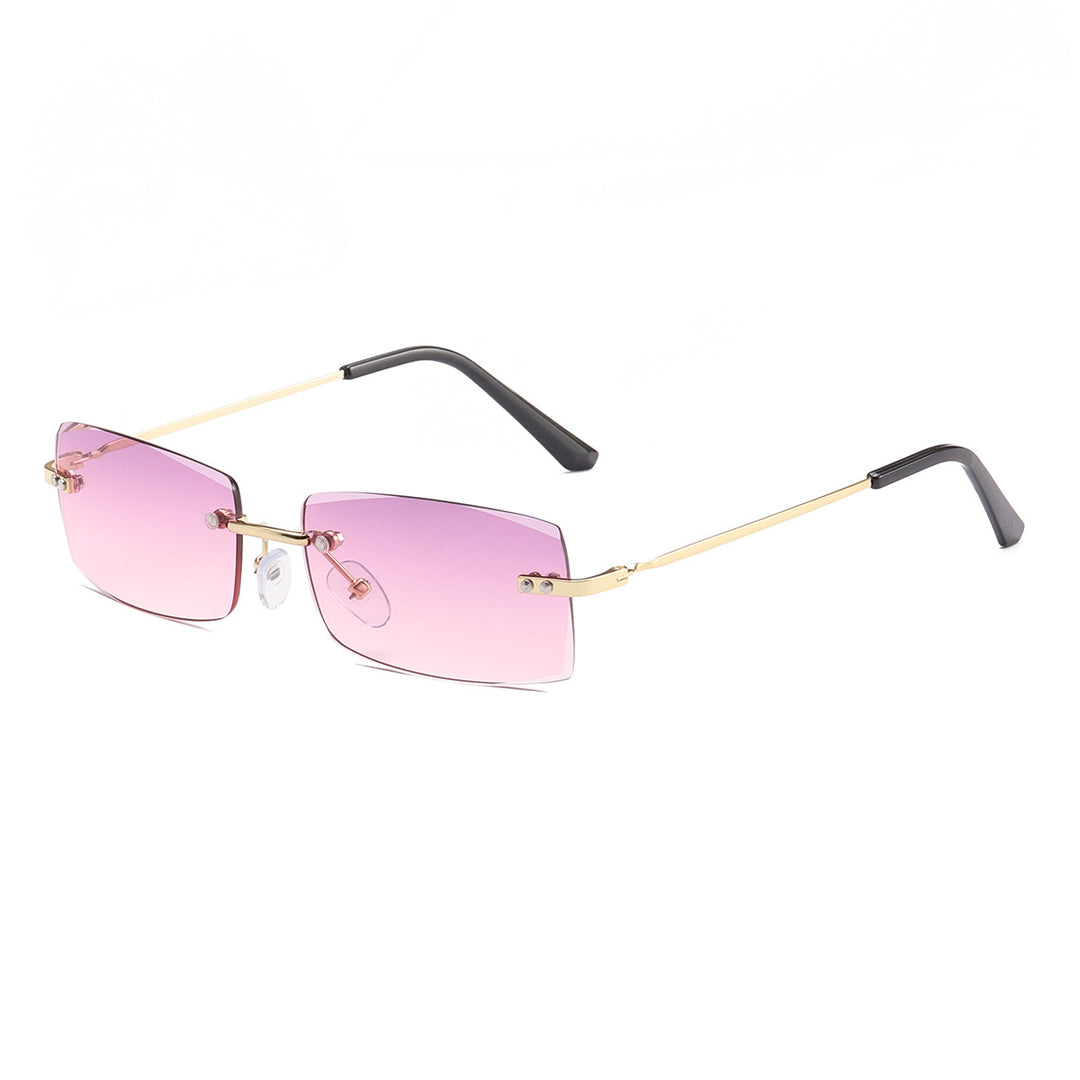 Dame moteriktig solbrille med elegant, filigranramme Skanto
