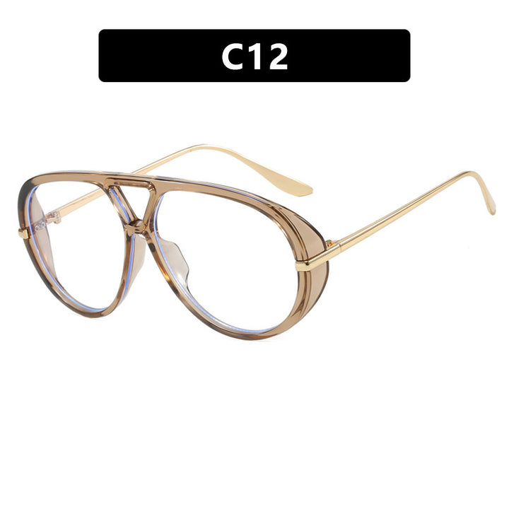 Women's Oversized Sunglasses with Elegant Plastic Frame and Mirrored Lenses Skanto