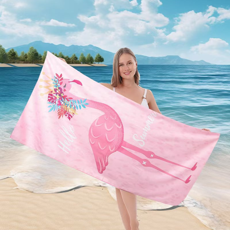 Ladies beach towel with maritime stripe pattern Skanto