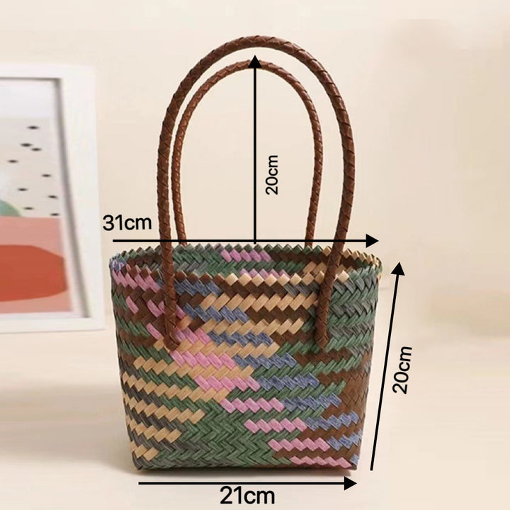 Handmade basket bag with stylish weave pattern Skanto