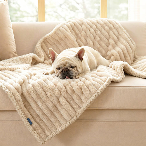 Plysj hunde kastet teppe