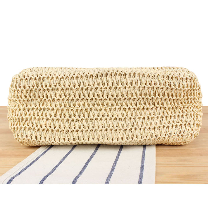 Spacious beach shoulder bag made of hand-woven material Skanto
