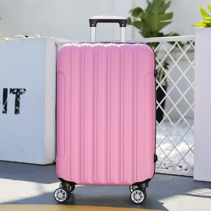 Hardsided suitcase with 360-degree rolling system and integrated safety feature Skanto
