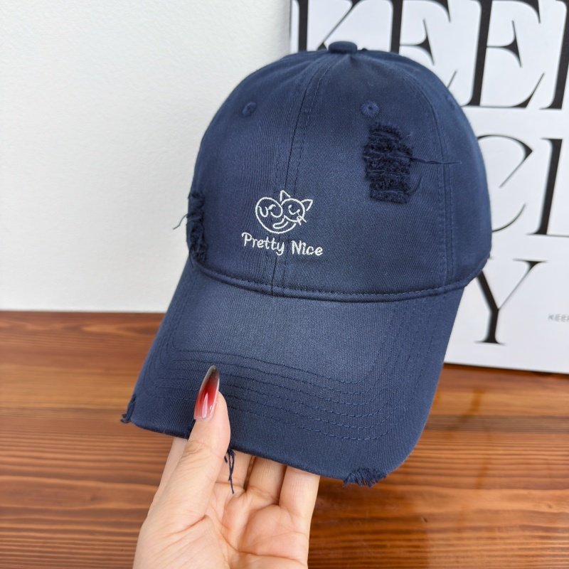 Kvinnenes Slitt Uformell Brodert Baseball Caps Skanto