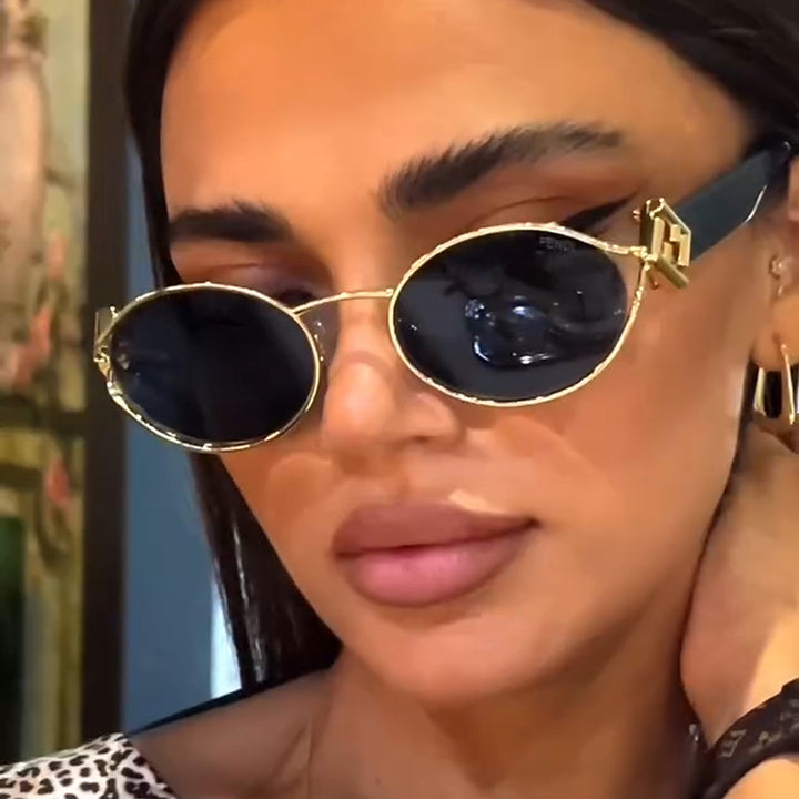 Women's fashion sunglasses with elegant metal frame and UV protection Skanto