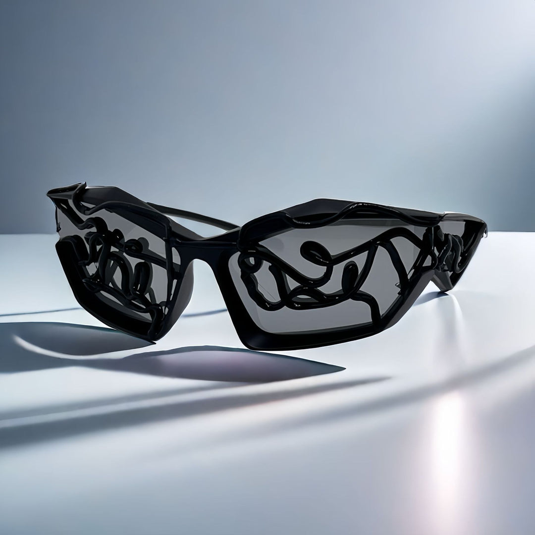 Dame Sporty solbriller med futuristisk design Skanto