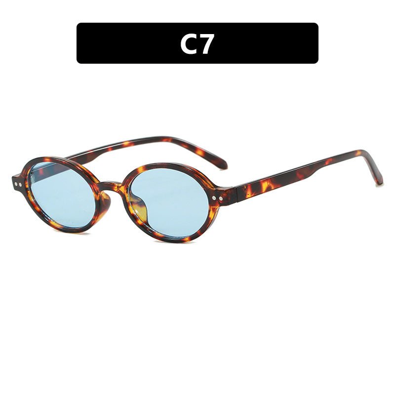 Women's modern oval sunglasses with unusual frame Skanto
