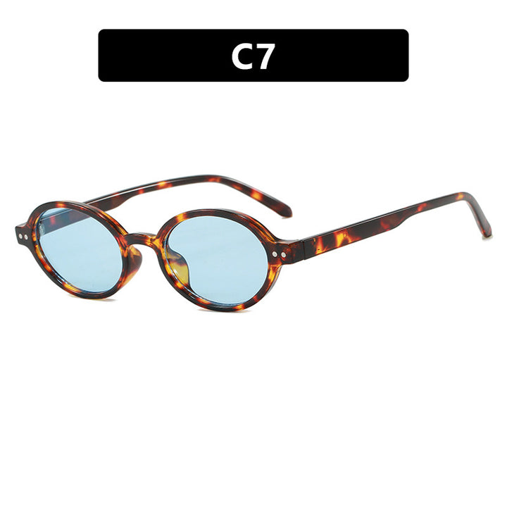 Women's modern oval sunglasses with unusual frame Skanto