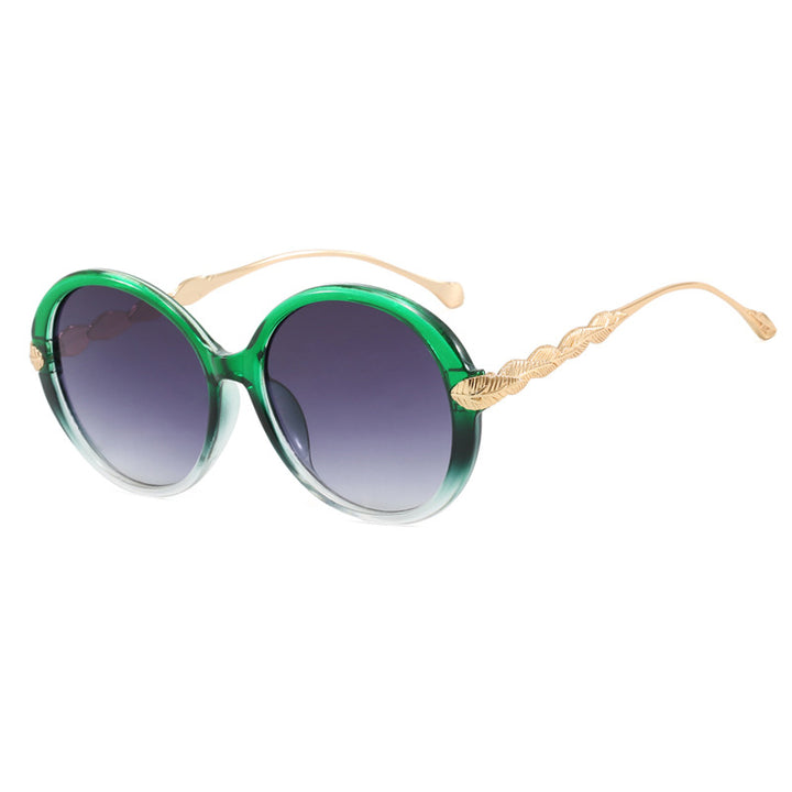 Women's large round sunglasses with decorative metal accents Skanto
