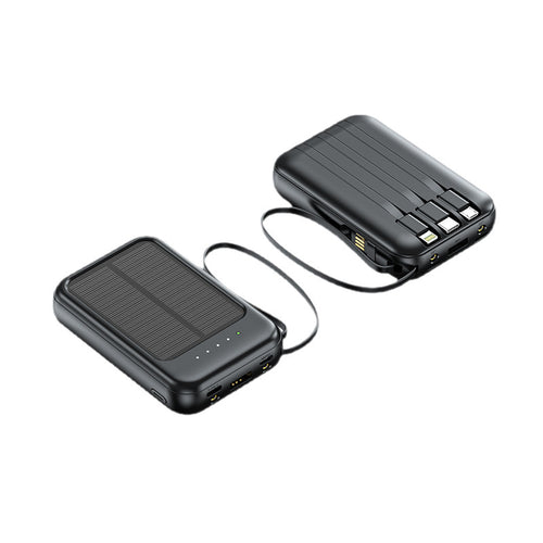 Bærbar solcelle-powerbank med multifunksjonelle ladeporter og smart LED-skjerm Skanto