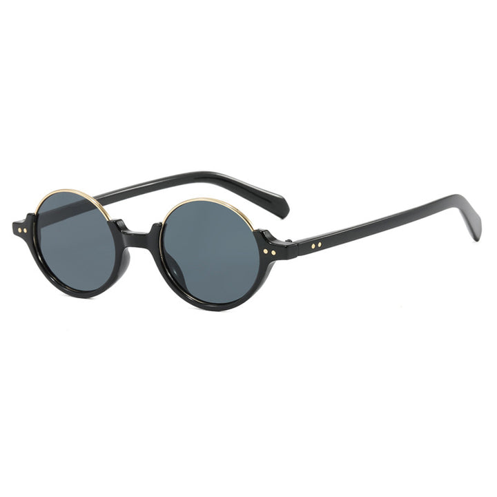 Women's round sunglasses with elegant plastic-coated frame Skanto