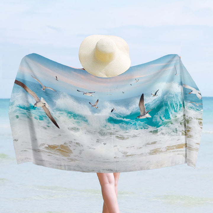 Strandhåndkle med maritimt design Skanto