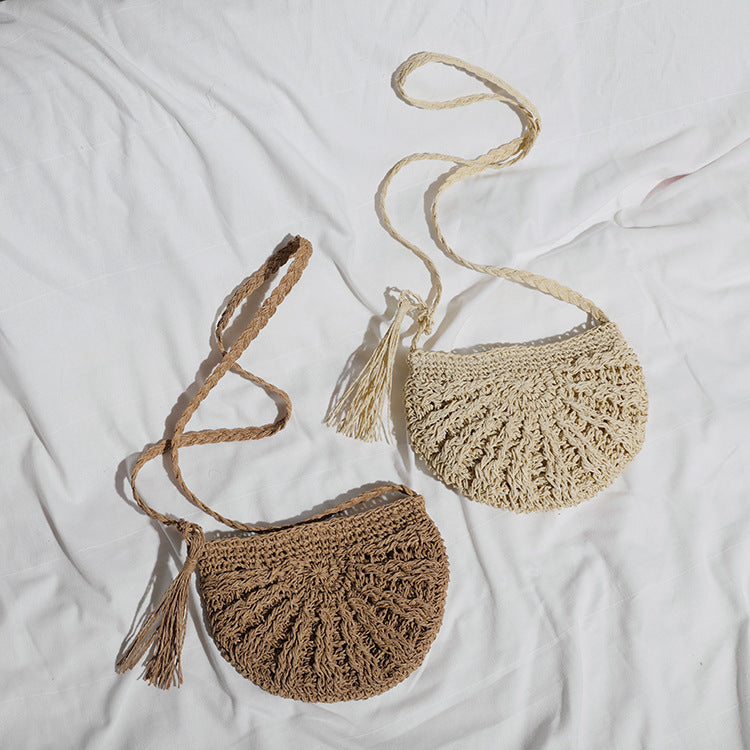 Boho-inspirert håndveske laget av naturmateriale Skanto
