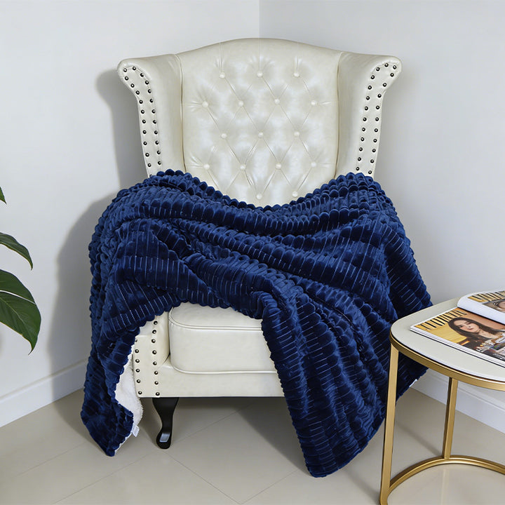 Dame Koselig Struktur-Fleece-Teppe Skanto