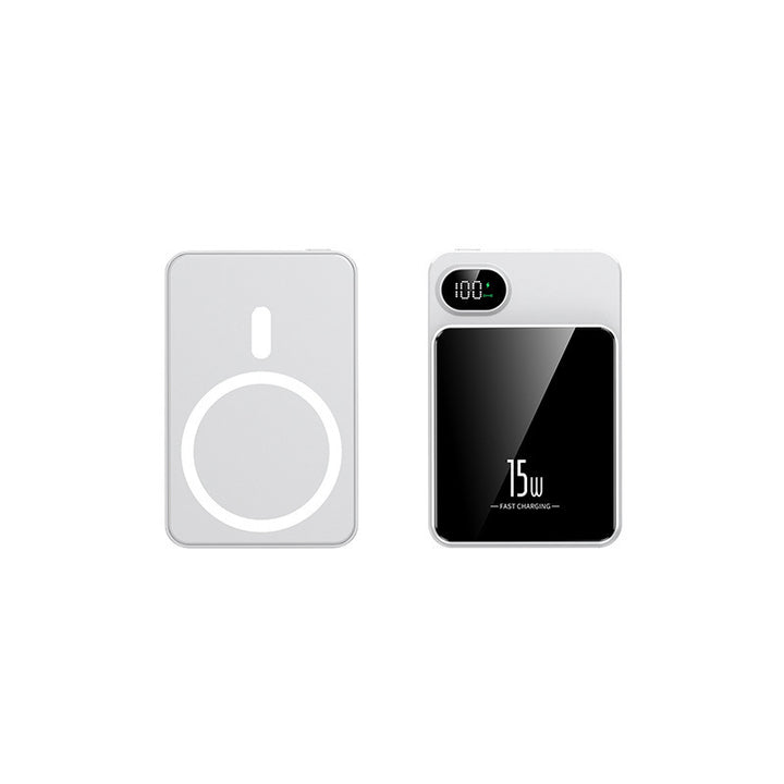 Magnetisk powerbank med rask Qi-ladefunksjon og LCD-skjerm Skanto
