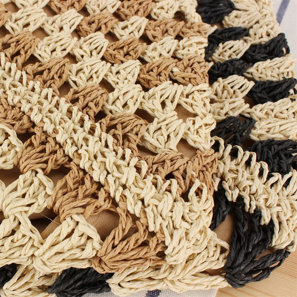 Shoulder Bag with Hand-Knotted Pattern and Leather Details Skanto