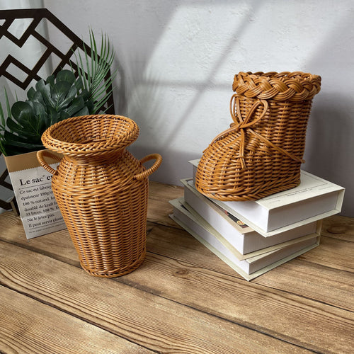 Dame dekorativ blomsterpotte i sko-design Skanto