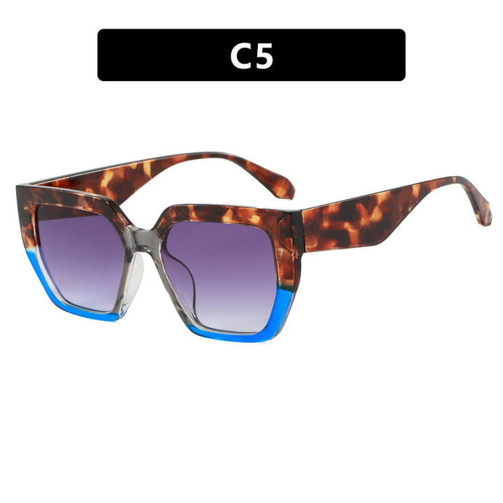 Women's geometric glasses in fashionable tortoise pattern Skanto