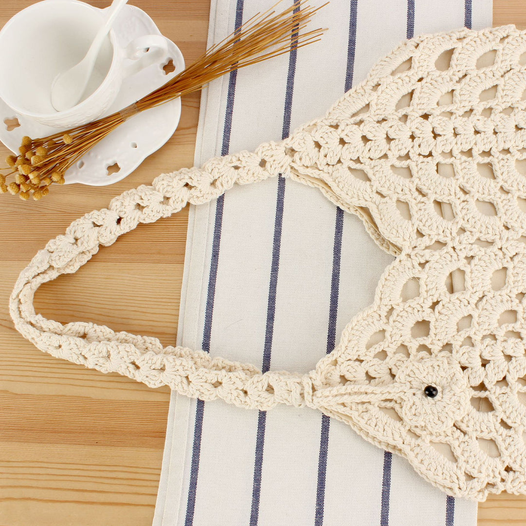 Hand-knotted tote bag with filigree pattern Skanto