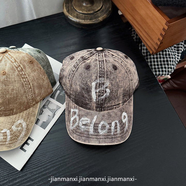 Kvinne Slitt Denim Justerbar Baseball Caps Skanto