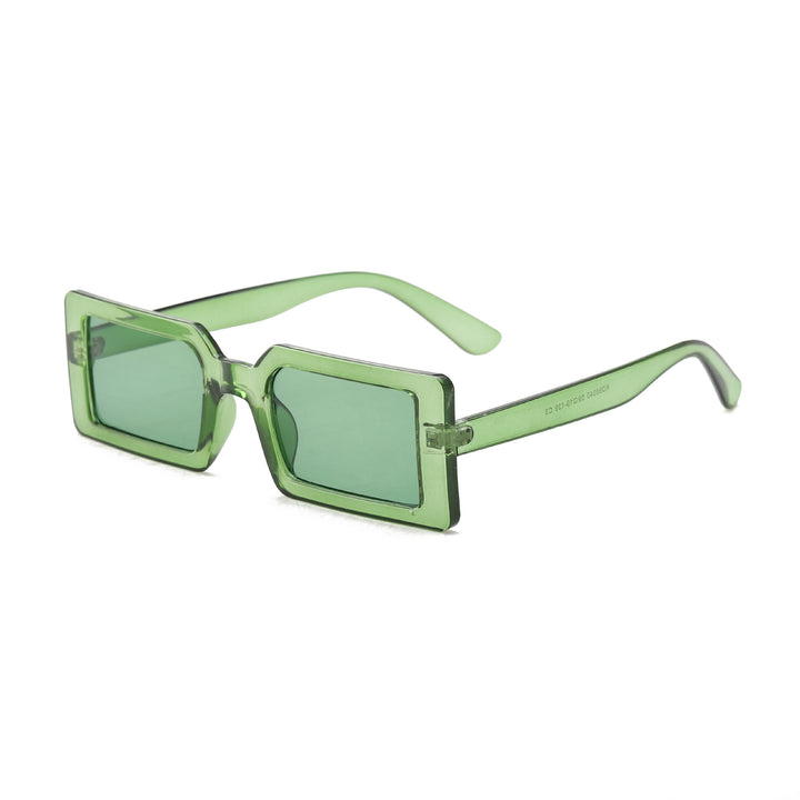 Dame kvadratisk solbrille med moderne gjennomsiktig ramme Skanto