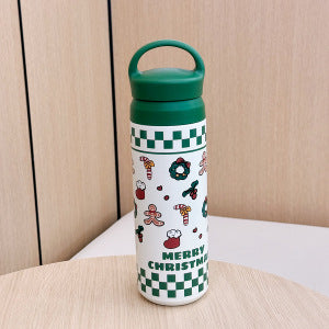 Damen Thermoskanne mit niedlichem Weihnachtsdesign Skanto