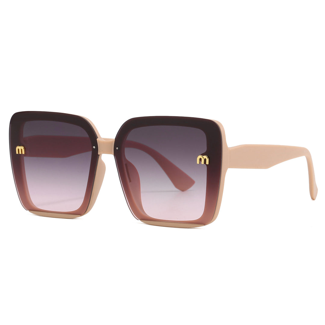 Dame kvadratisk solbrille med elegant ramme Skanto
