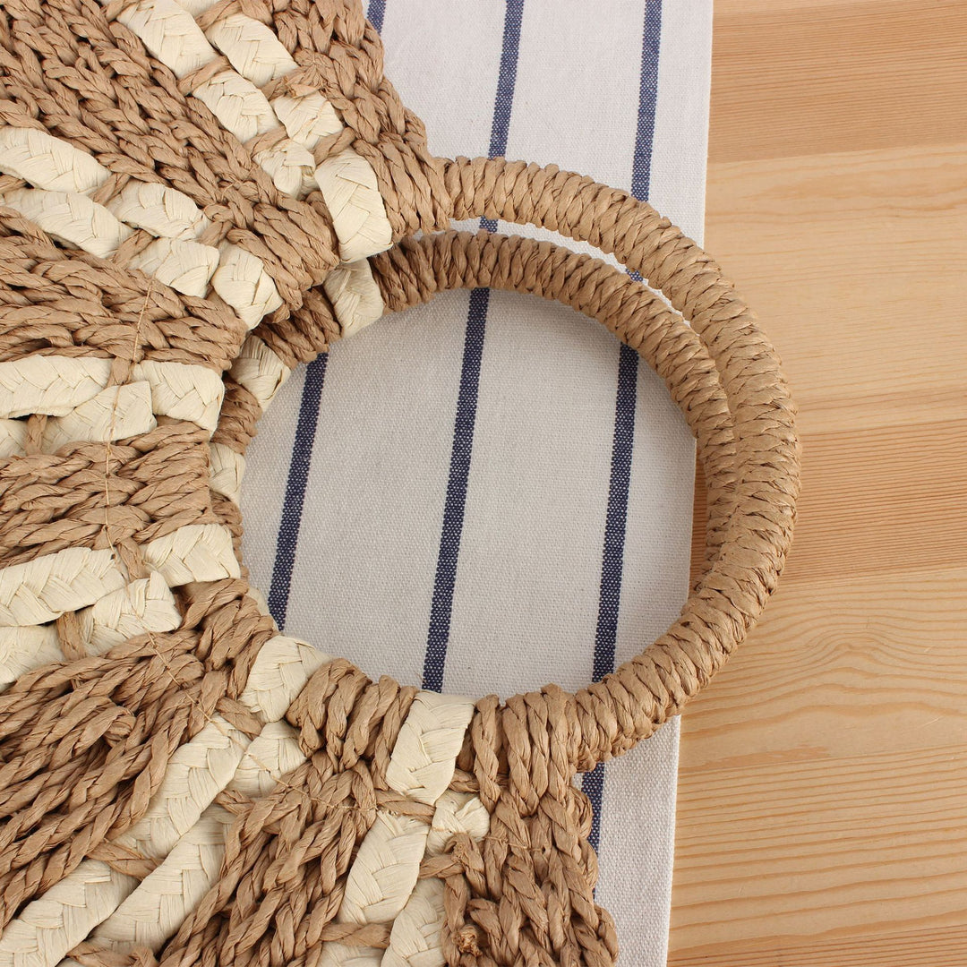 Handwoven Basket Bag with Braided Handle Skanto