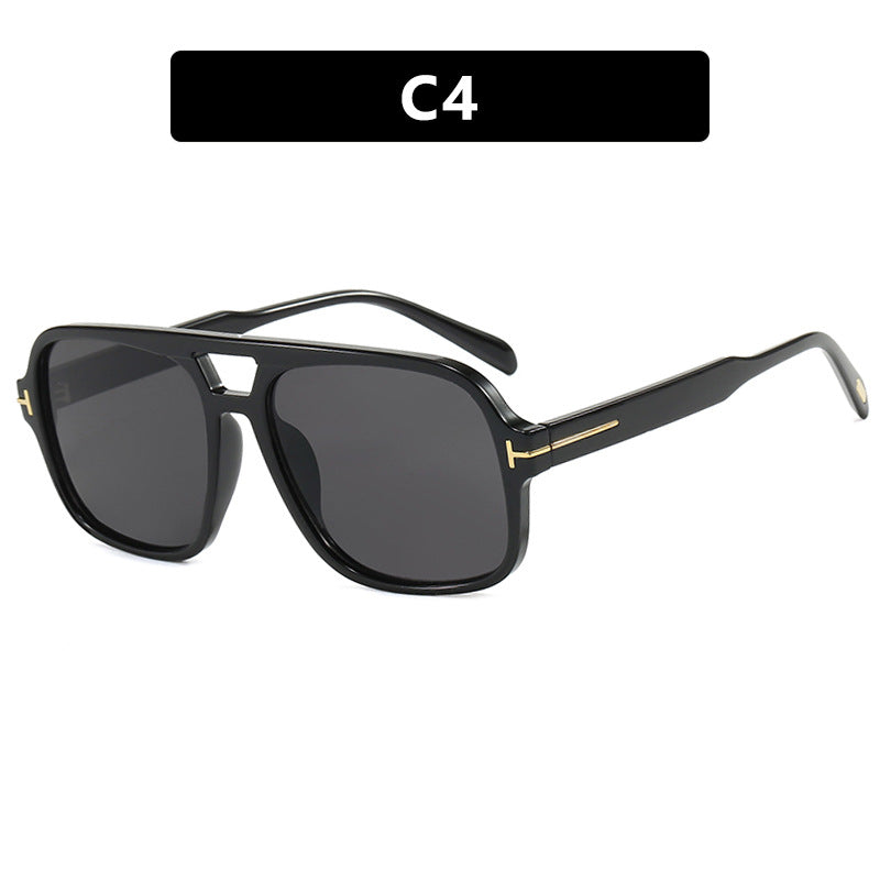 Women's trendy square frame sunglasses with polarized yellow lenses Skanto