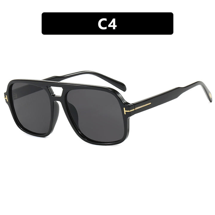 Women's trendy square frame sunglasses with polarized yellow lenses Skanto