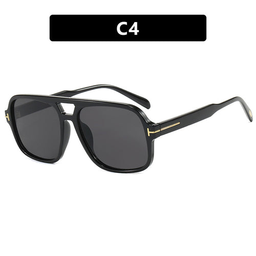 Women's trendy square frame sunglasses with polarized yellow lenses Skanto