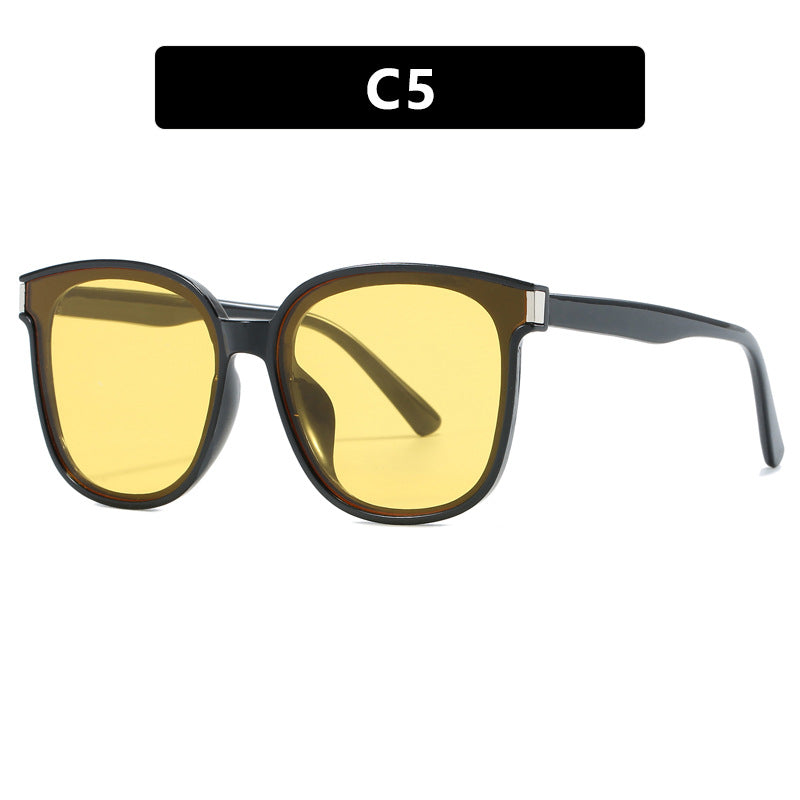 Women's fashionable sunglasses with high-quality, transparent plastic frame Skanto